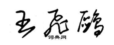 朱锡荣王飞鸥草书个性签名怎么写