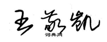朱锡荣王敬凯草书个性签名怎么写