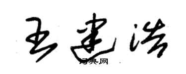 朱锡荣王建浩草书个性签名怎么写