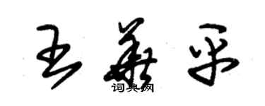 朱锡荣王华平草书个性签名怎么写