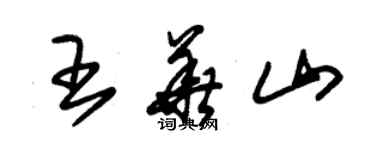 朱锡荣王华山草书个性签名怎么写
