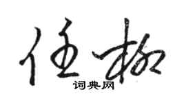 骆恒光任柳草书个性签名怎么写