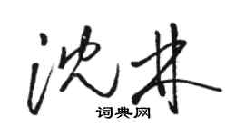 骆恒光沈林草书个性签名怎么写