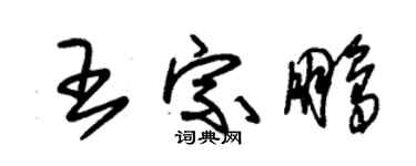 朱锡荣王宗鹏草书个性签名怎么写