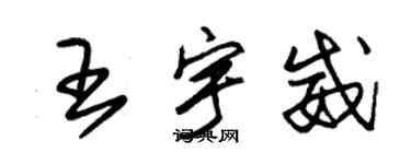朱锡荣王宇威草书个性签名怎么写