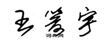 朱锡荣王箭宇草书个性签名怎么写