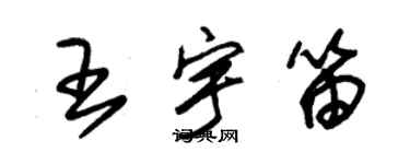 朱锡荣王宇笛草书个性签名怎么写