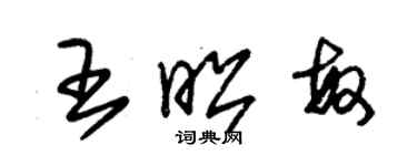 朱锡荣王昭敏草书个性签名怎么写