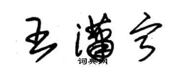 朱锡荣王潇宁草书个性签名怎么写
