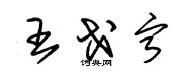朱锡荣王戈宁草书个性签名怎么写