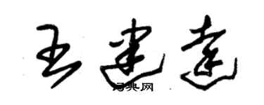 朱锡荣王建达草书个性签名怎么写