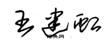 朱锡荣王建虹草书个性签名怎么写