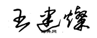 朱锡荣王建灿草书个性签名怎么写