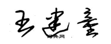 朱锡荣王建童草书个性签名怎么写