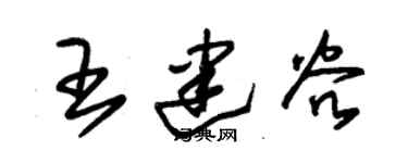 朱锡荣王建谷草书个性签名怎么写