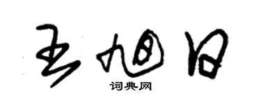朱锡荣王旭日草书个性签名怎么写
