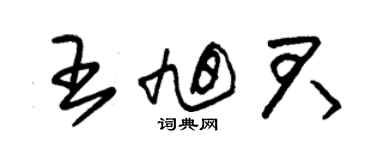 朱锡荣王旭君草书个性签名怎么写