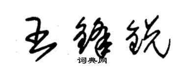 朱锡荣王锋锐草书个性签名怎么写