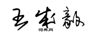 朱锡荣王成毅草书个性签名怎么写