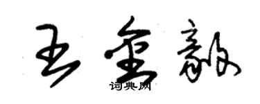 朱锡荣王金毅草书个性签名怎么写