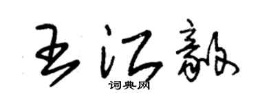 朱锡荣王江毅草书个性签名怎么写