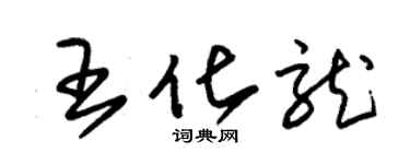 朱锡荣王化龙草书个性签名怎么写