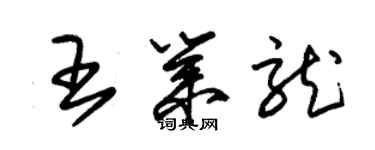 朱锡荣王业龙草书个性签名怎么写