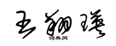 朱锡荣王翔瑛草书个性签名怎么写