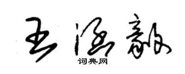 朱锡荣王涵毅草书个性签名怎么写
