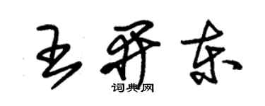 朱锡荣王开东草书个性签名怎么写