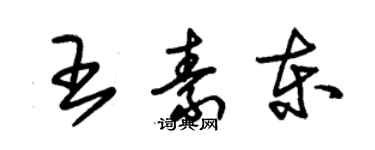 朱锡荣王素东草书个性签名怎么写