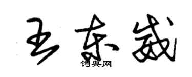 朱锡荣王东威草书个性签名怎么写