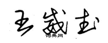 朱锡荣王威武草书个性签名怎么写