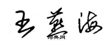 朱锡荣王燕海草书个性签名怎么写