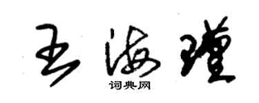 朱锡荣王海瑾草书个性签名怎么写