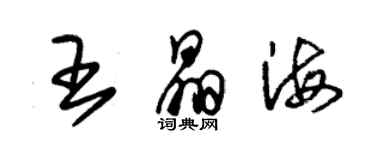 朱锡荣王晶海草书个性签名怎么写