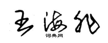朱锡荣王海非草书个性签名怎么写