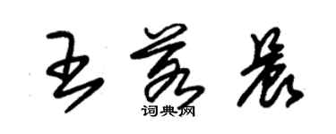 朱锡荣王若晨草书个性签名怎么写