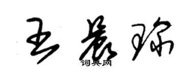 朱锡荣王晨琛草书个性签名怎么写