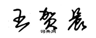 朱锡荣王贺晨草书个性签名怎么写