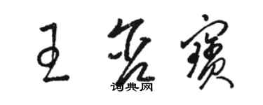 骆恒光王含宝草书个性签名怎么写