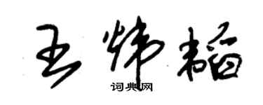 朱锡荣王炜韬草书个性签名怎么写
