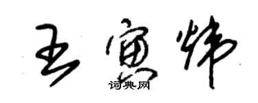 朱锡荣王寅炜草书个性签名怎么写
