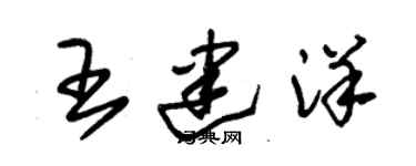朱锡荣王建洋草书个性签名怎么写