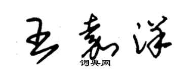 朱锡荣王嘉洋草书个性签名怎么写