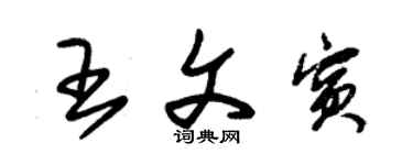 朱锡荣王文宾草书个性签名怎么写