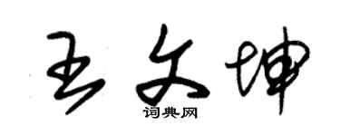 朱锡荣王文坤草书个性签名怎么写