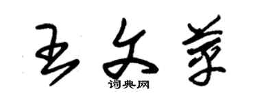 朱锡荣王文苹草书个性签名怎么写