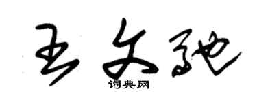 朱锡荣王文驰草书个性签名怎么写