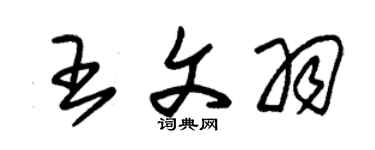 朱锡荣王文羽草书个性签名怎么写